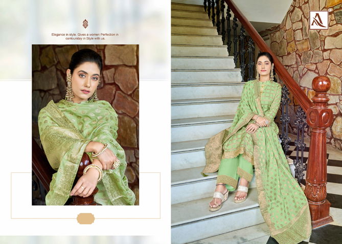 Shahi Look By Alok Suit Embroider Designer Salwar Suits